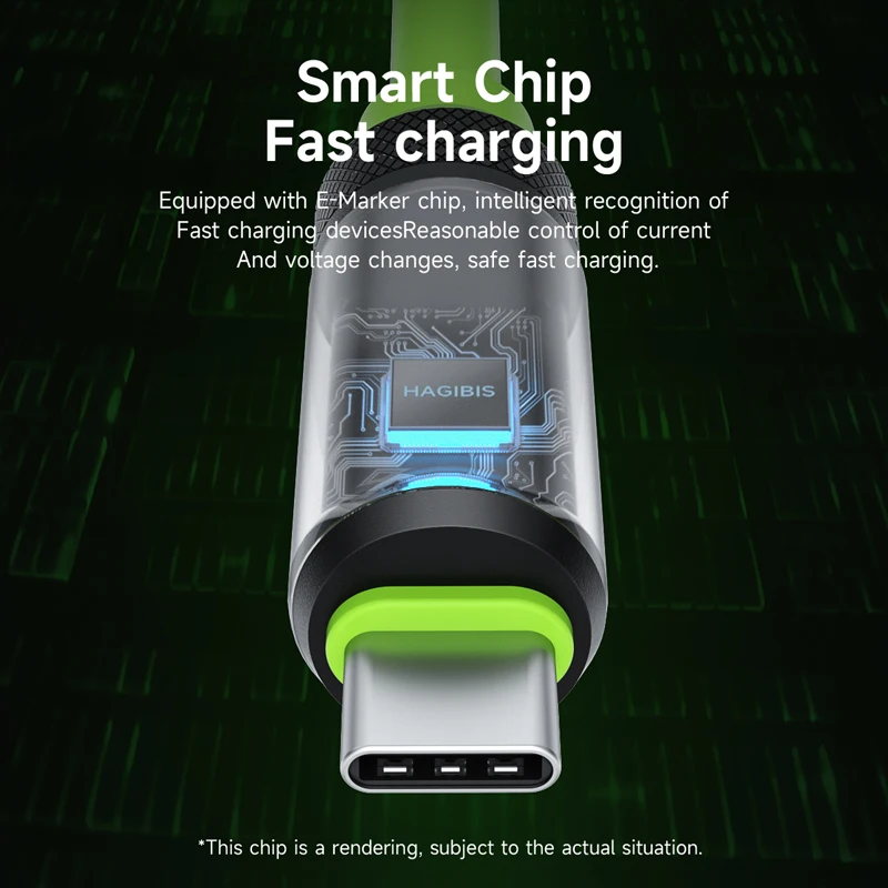 Hagibis USB C Fast Charger Cable With LED Display PD 240W 40Gbps Video Cord Compatible with Thunderbolt 4/3 For iPhone 17 Laptop