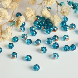 Purple Iridescent Round Glass Beads - 4mm 400pcs (Deep Blue )