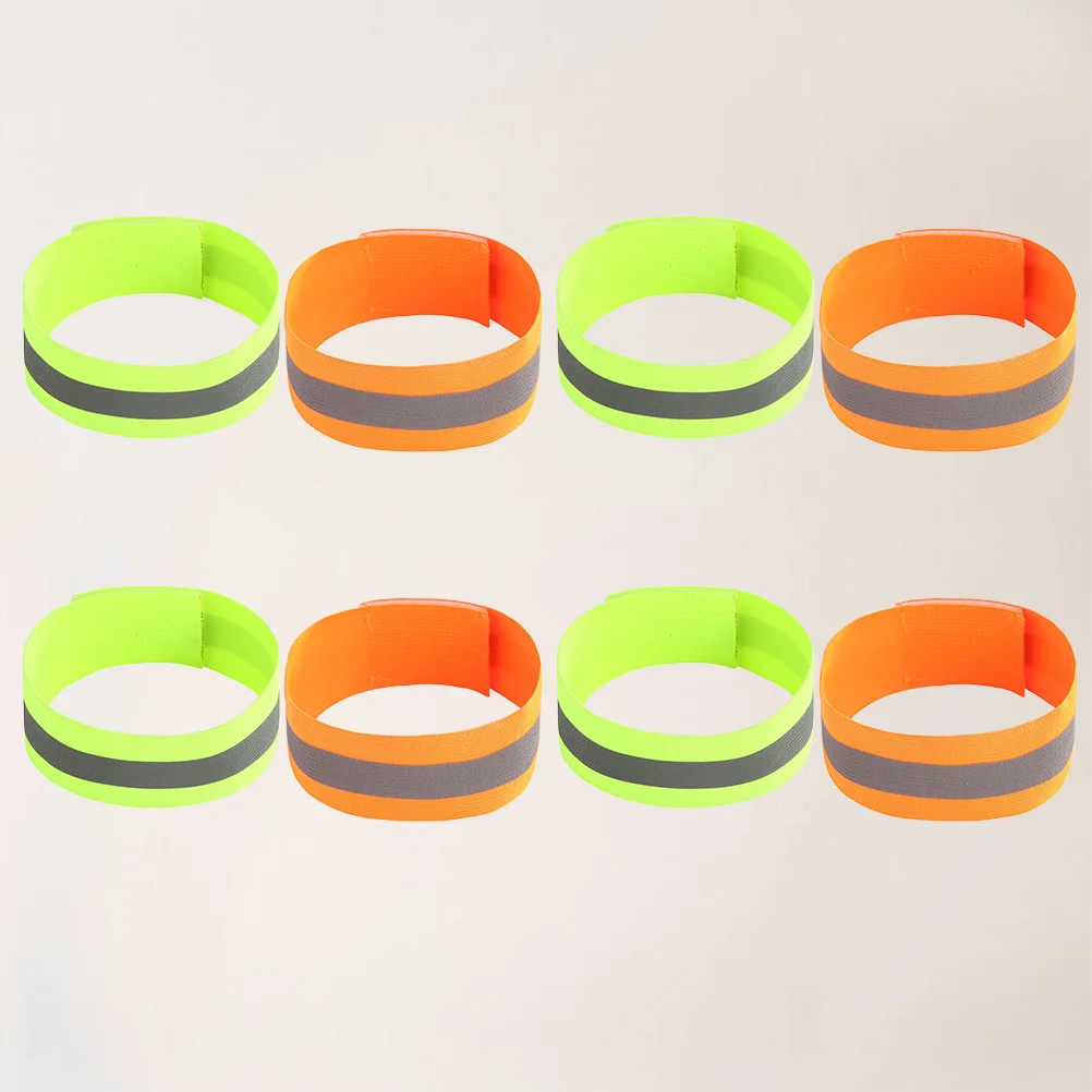 

10 Pcs Fashion Safety Bracelets Reflective Wristbands Security for Night Carnival Fluorencent Outdoor