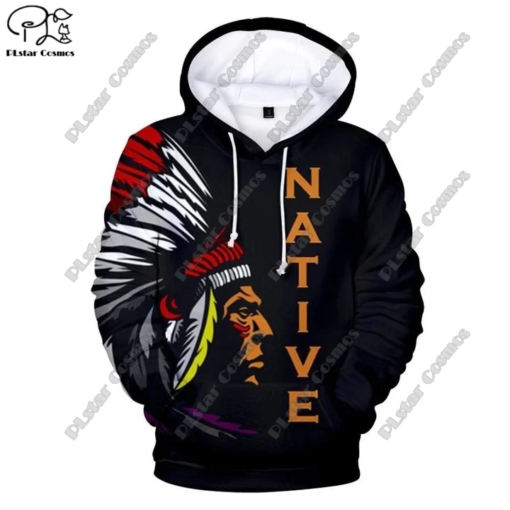 PLstar Cosmos 3D printing latest aboriginal theme dream catcher feather wolf festival unique men's and women's hoodie