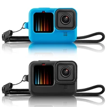 

Silicone Case for GoPro Hero 10 9 Tempered Glass Screen Protector Protective Film Lens Cap Cover for Go Pro 10 Accessories