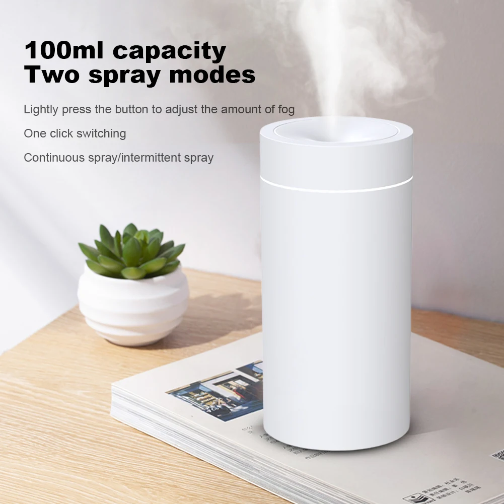 100ml Car Diffuser Humidifier Rechargeable Car Humidifier Aromatherapy Diffuser Mini Portable for Home Office