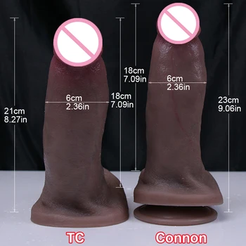 Big Black Penis Soft Realistic Dildos Anal Sex Toys Woman Strapon Vagina Masturbator Huge Suction Cup Cheap For Adults Sexy Shop 4