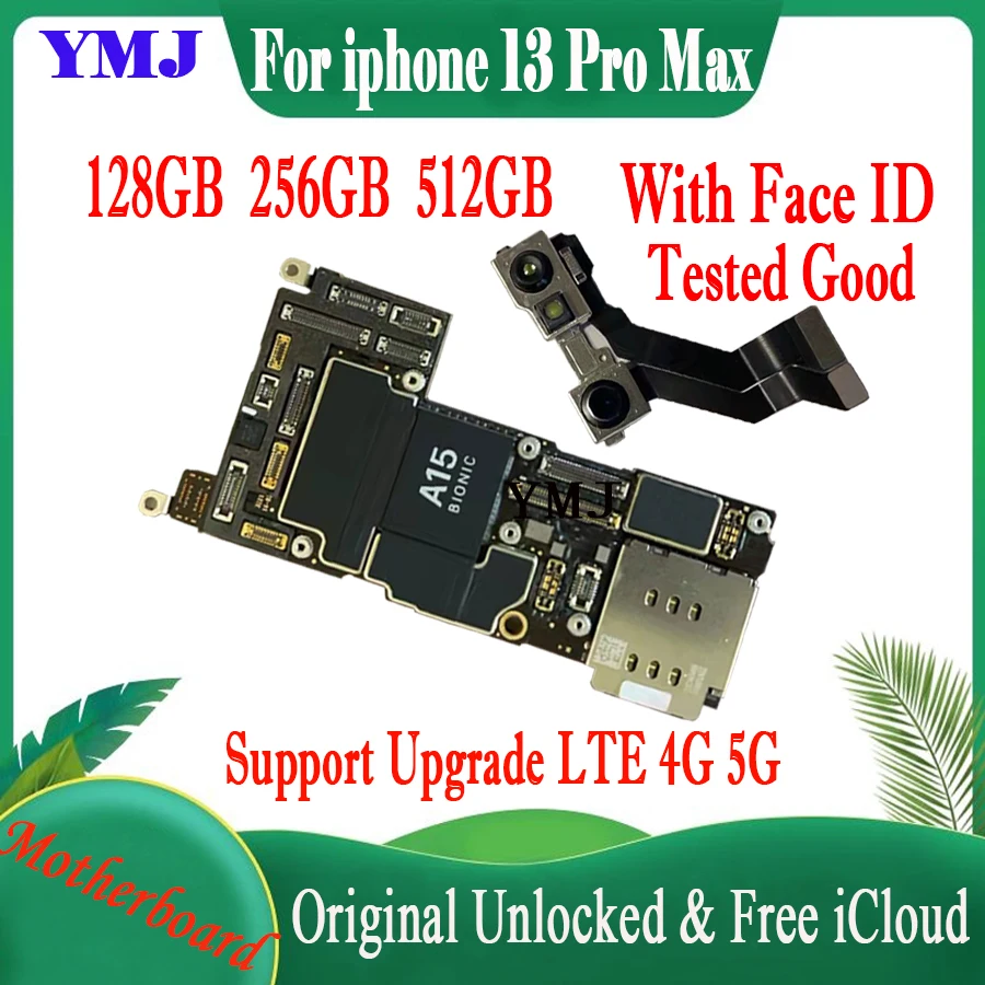 

Support Update For iPhone 13 Pro Max Motherboard 128GB 256GB With IOS System Unlocked Tested Well Working Logic Mainboard