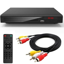 DVD Player for TV, All Region Free DVD CD Discs Player AV Output Built-in PAL NTSC USB Input Remote Control