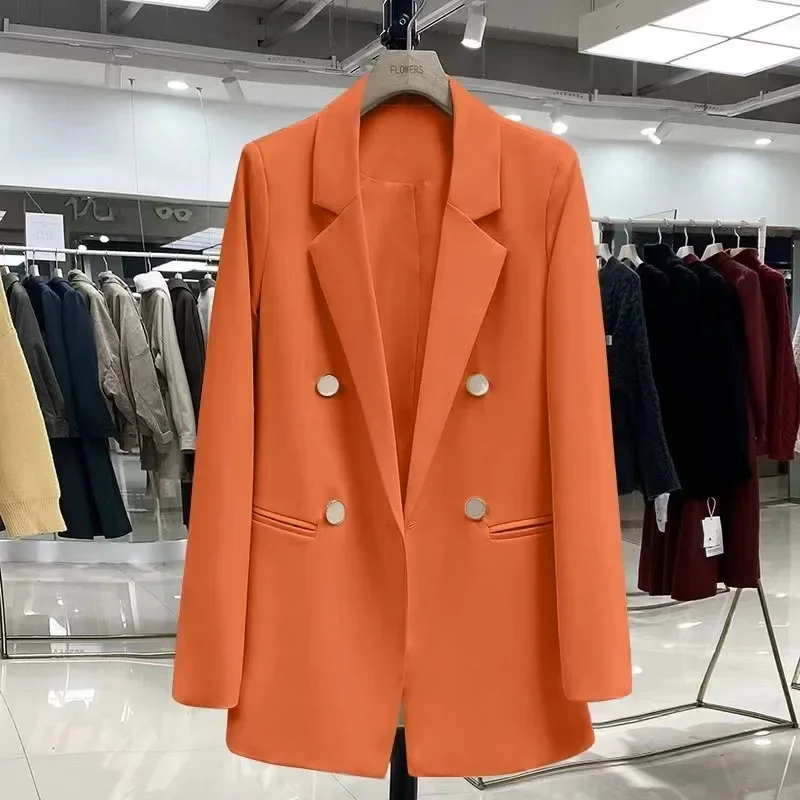 

Orange Women Suit 1 Piece Blazer Female Spring Office Lady Business Work Wear Fashion Girl Formal Casual Elegant Coat Prom Dress