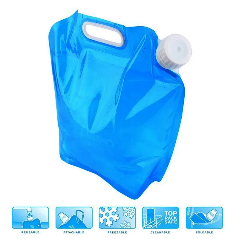 Outdoor Water Bags Foldable Portable Drinking Camp Cooking Picnic BBQ Water Container Bag Carrier Car 5L/10L Tank plastic drinking bag