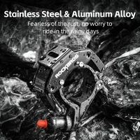 ROCKBROS – sonnette de vélo en alliage d'aluminium, alarme sonore Portable de petit Volume pour la sécurité de l'anneau de vélo de route vtt, accessoires de bicyclette 3