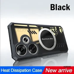 HD Transparent Heat Dissipation Protection Cover for Redmi Turbo 4Pro (Black)