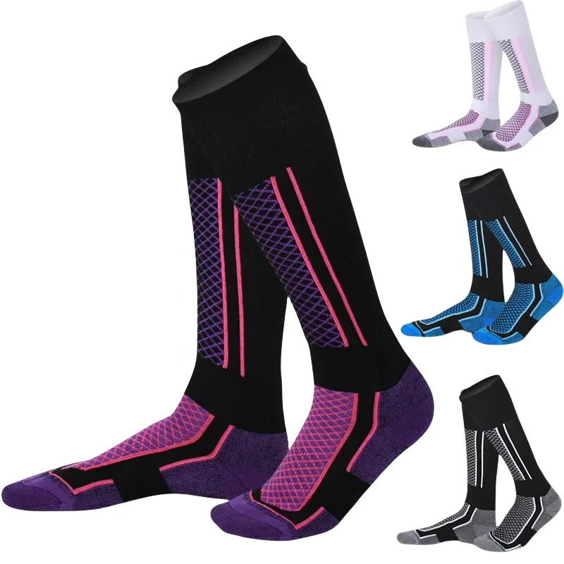 Winter Men Women Thermal Ski Socks Thicker Sports Snowboard Stockings Hiking Soccer Socks High Elastic Thermosocks ski socks