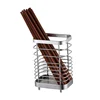 Kitchen Stainless Steel Rectangular Hanging Utensil Drying Rack Home Chopsticks Spoons Drainer Basket Flatware Storage Drainer 6