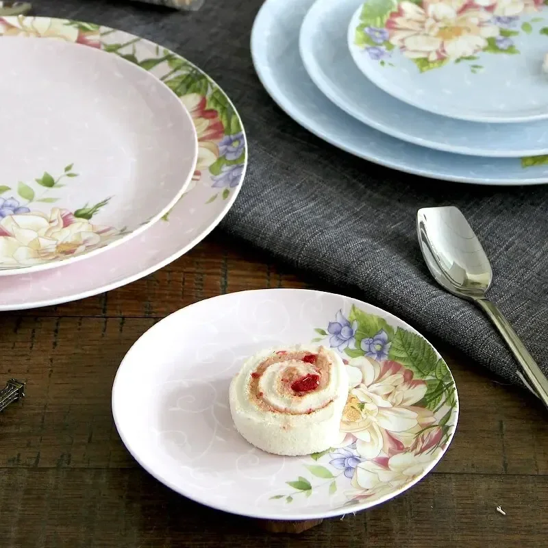 8inch Bone China Dinnerware Floral Vintage Design Ceramic et Dish Decorative Plate Porcelain Dinner Plate