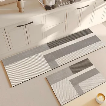 VIKAMA1/2PCS Cucina Fango Diatomea Tappetino Speciale Assorbe Olio Assorbe Sala Da Pranzo Zerbino Semplice Vento Antiscivolo Complementi Arredo Casa 1