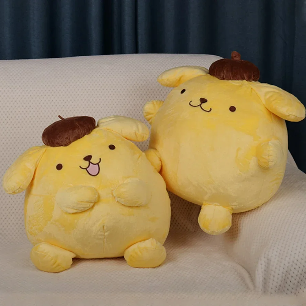 

40-50cm Sanrio Pompompurin Stuffed Plush Toys Big Size Lovely Pillow Gift Kids Super Soft Pom Pom Purin Plushie Doll Room Decor