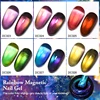 8Pcs/Set Rainbow Glitter Cat Magnetic Nail Gel Set Polish Snowlight Semi Permanent Soak Off Sparkling Art Nail Varnish Kit 2
