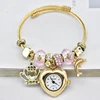 Women's Bracelet Watch Love With Stylish Decor Refined Round Quartz Watch Casual Elegance 4