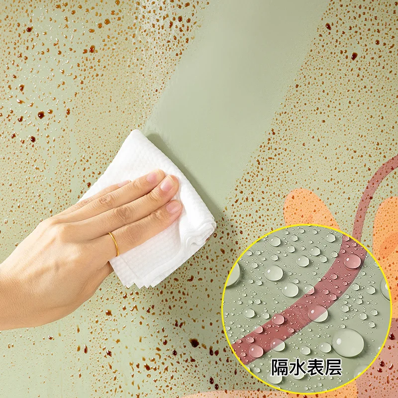 Oil Proof Wall Stickers Wallpaper Kitchen Backsplash Wall Sticker Waterproof Heat Resistant Tabletop Self-Adhesive Sticker oil proof wall sticker