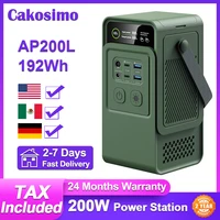 Cakosimo 200W Portable Power Station 192Wh Lifepo4 Battery Power Bank Emergency Power TWO USB TYPE-C Port for Outdoor Camping 1