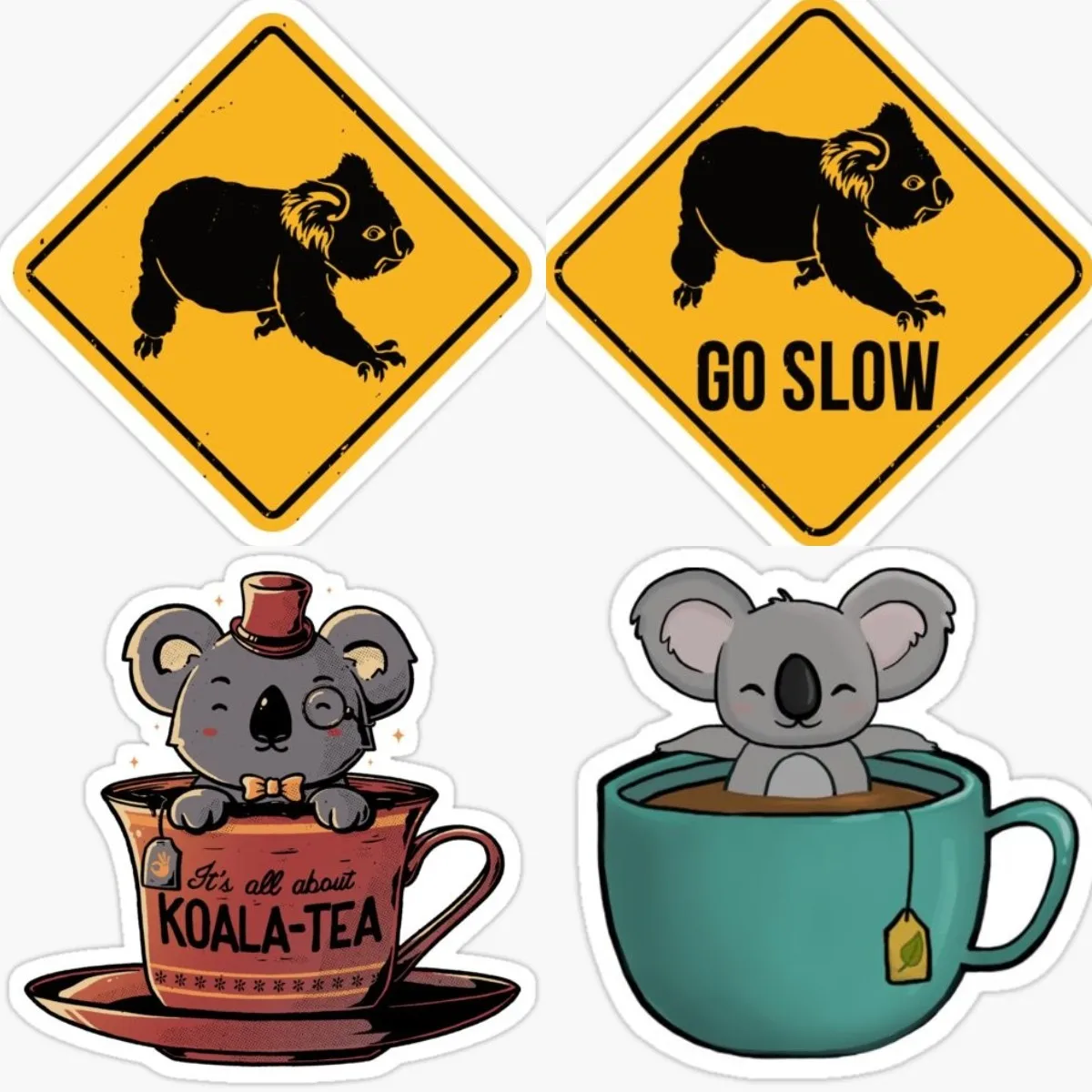 

Cute Koala Vinyl Sticker Camper Camping Skate T5 T4 Van Decal Bike Laptop Accessories for Car Motorcycle Camping Gps Supplies