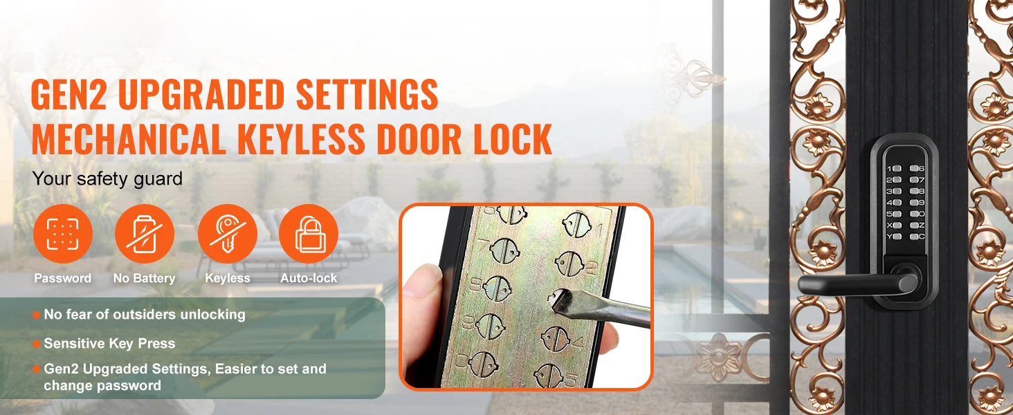 keypad and handle detail