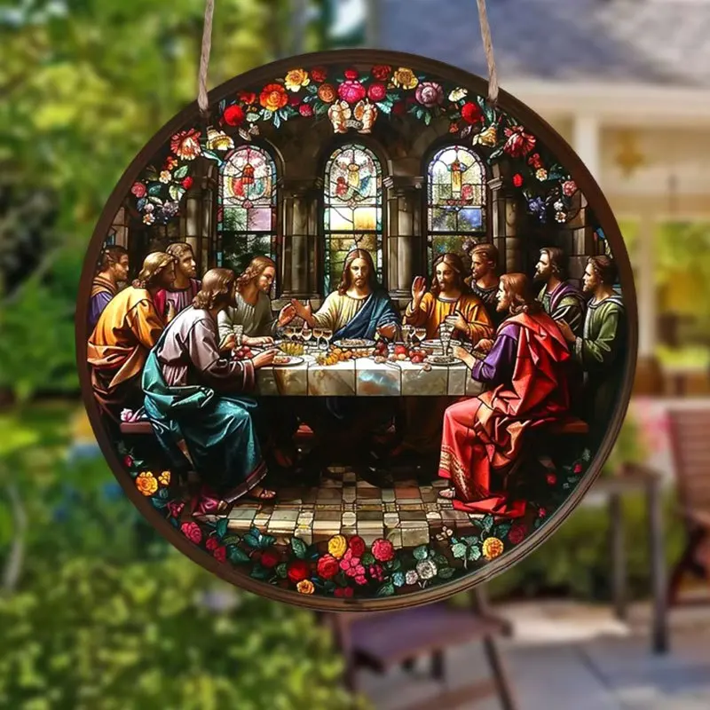Last Supper Wooden Hanging Ornament – Christian Religious Decor 5