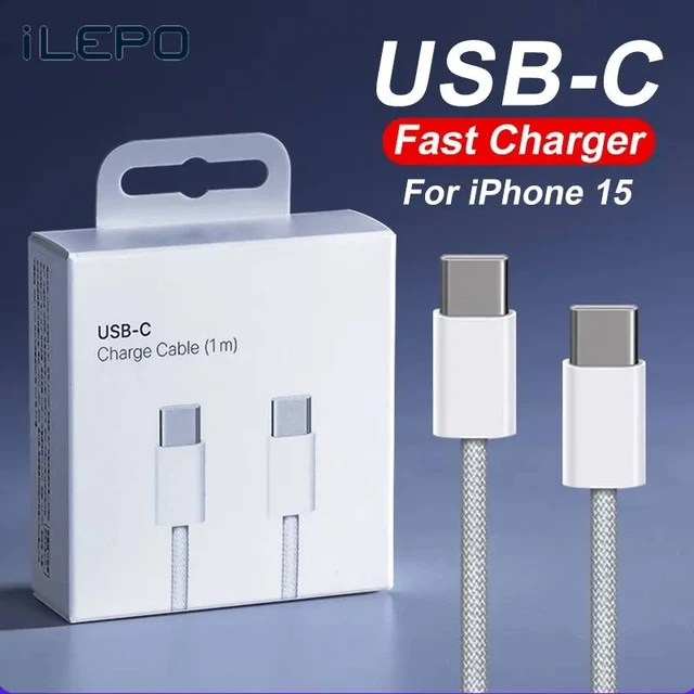 60W USB-C Charge Cable 1m iPhone 15 Pro Max Cable iPhone 15 Charger iPhone  Plus Cable