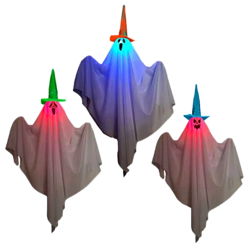 

Ручной работы подвесные светящиеся призраки подвесные украшения для страшного декора вечеринки в честь Хэллоуина