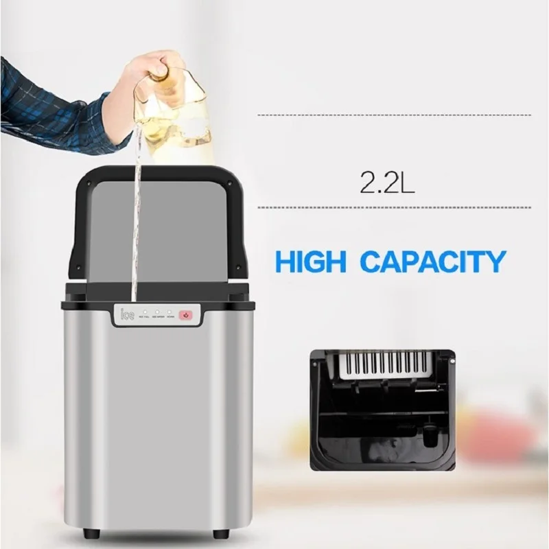 12KG/24H Electric Ice Machine Maker Bullet Cylindrical Cube Making