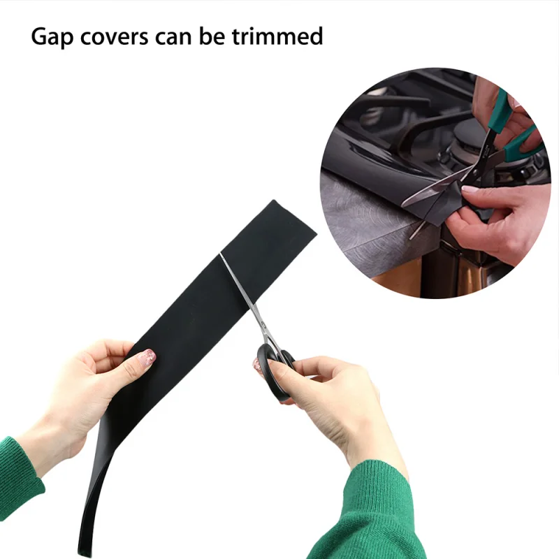 Kitchen Silicone Stove Counter Gap Cover T-Shaped Spills Between Counter Oil Dust Seal Rubber Strip for Gas Stove Protector