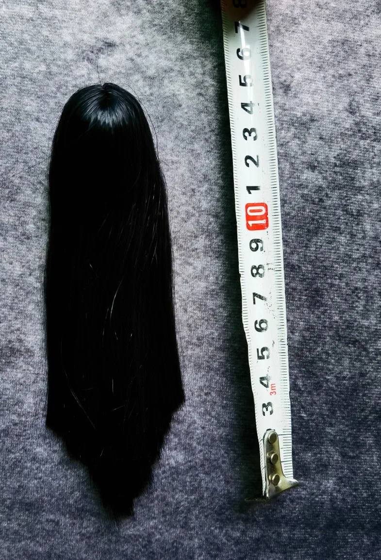 1/6 Black Long Straight Hair Accessories Fit 1/6th Female