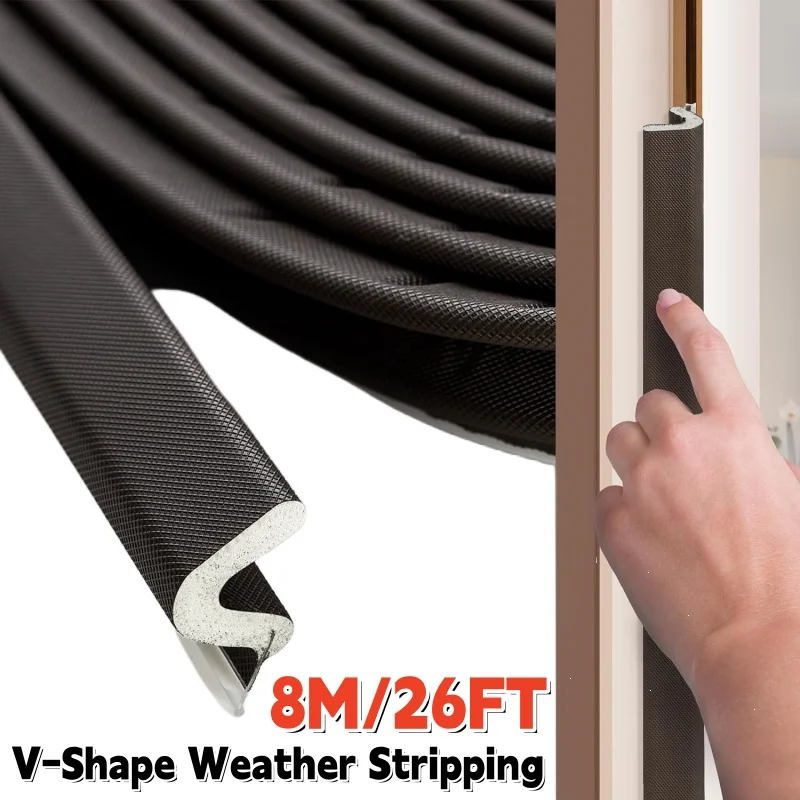 8m Soundproof V-Shaped Foam Weather Stripping
