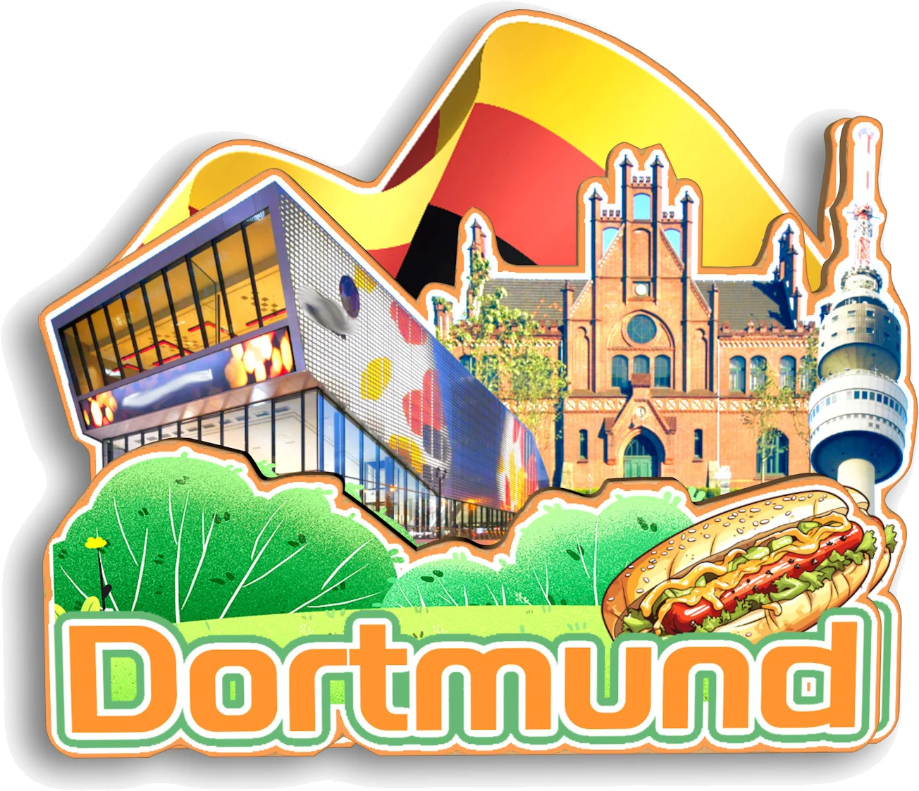 Stuttgart Bremen Essen Hannover Heidelberg Dortmund Leipzig Nuremberg Dresden Germany Fridge Magnet Travel Souvenir Gift