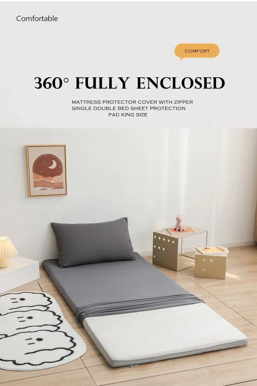 Fodera Materasso Matrimoniale Con Cerniera - Protezione Igienica E Comfort - Foto 7