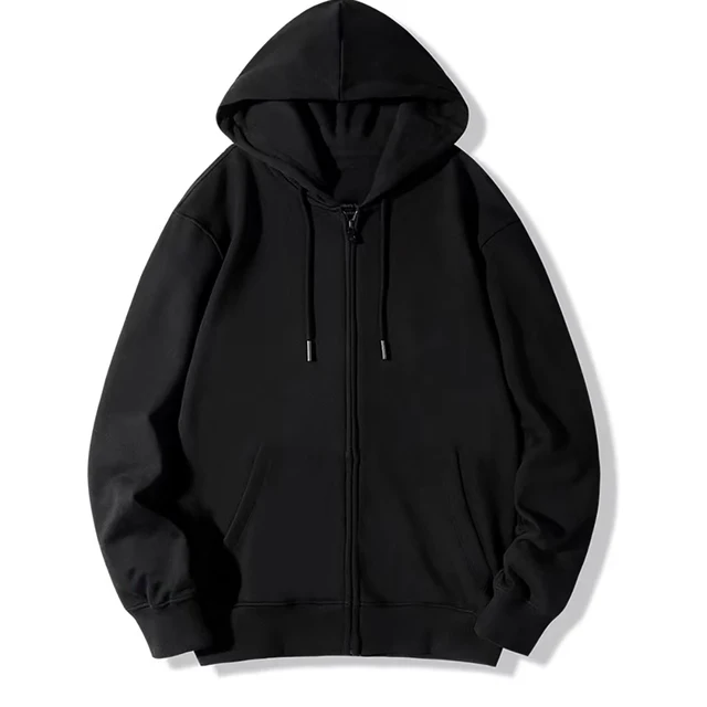 Zip Up Hoodies Autumn Hooded Sweatshirts Men's Hoodie Cardigan Solid Color Classic Jacket Men Coat Men Clothing