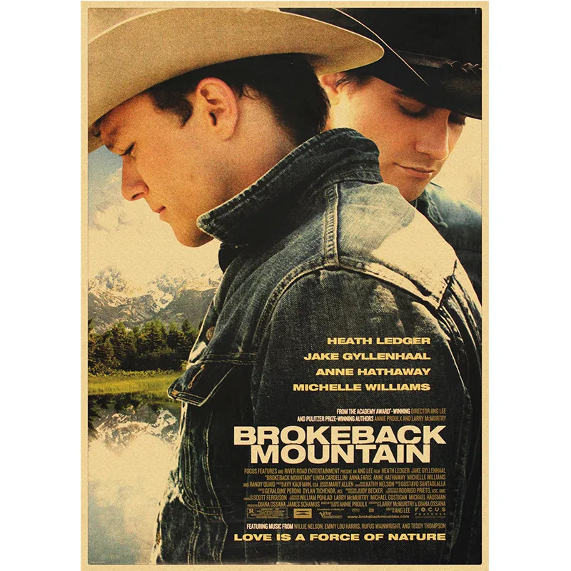 Brokeback Mountain Classic Movie Kraft Paper Poster Bar Cafe Living Room Dining room Wall