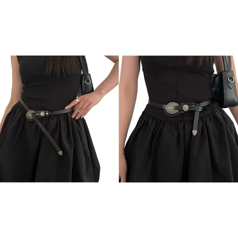 

Women Waist Belt Pin Buckle Belt Vintage PU Waistband Girl Skirt Belt Pants Belt Dropship