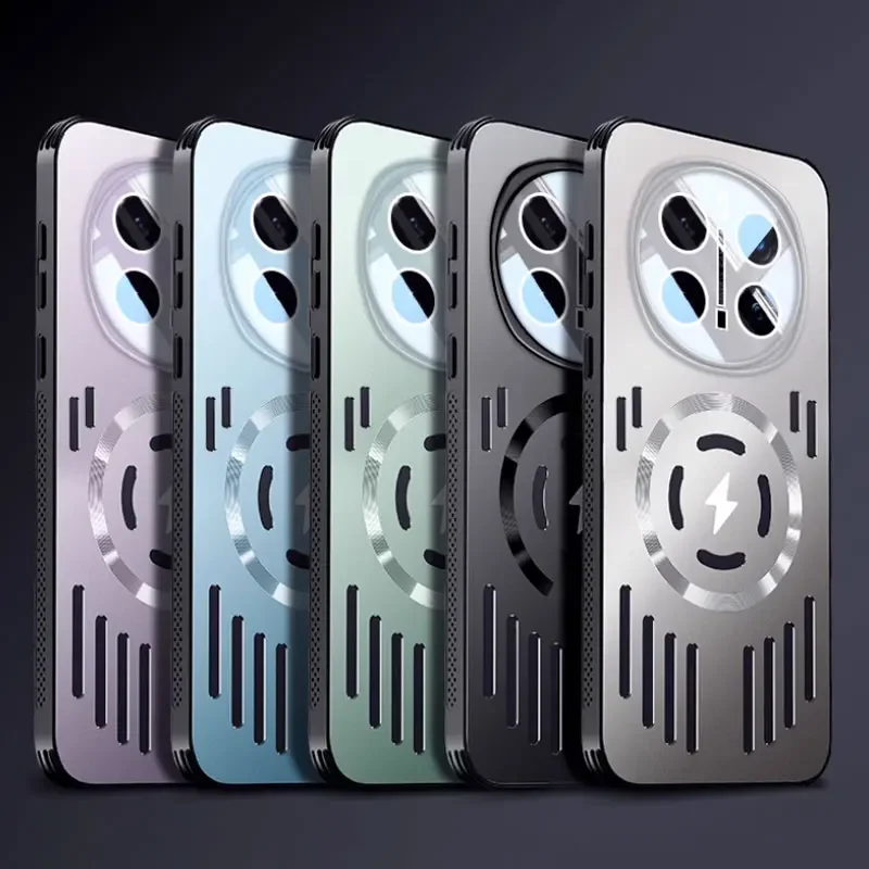Magic 7Pro Magsafe Charging Metal Heat Dissipation Case - Smart Aluminum Alloy Hard Shockproof Bumper