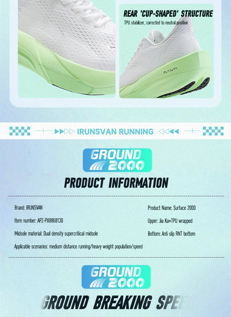 IRUNSVAN Surface 2000 Size Chart