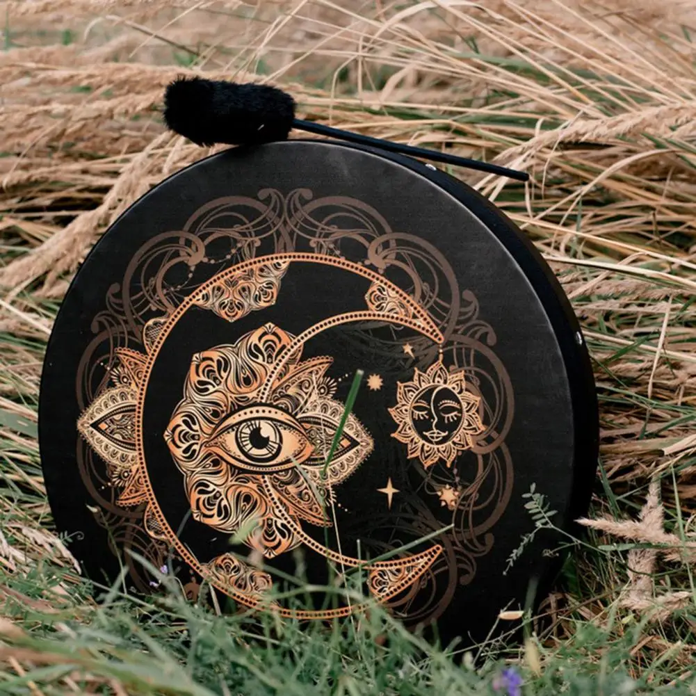 Durable Handmade Healing Spirit Music Drum Calm Down Emotion Drum Fashion Alchemical Moon Sound Healing Tool for Adult musical percussion instruments tongue drum wooden hand drum