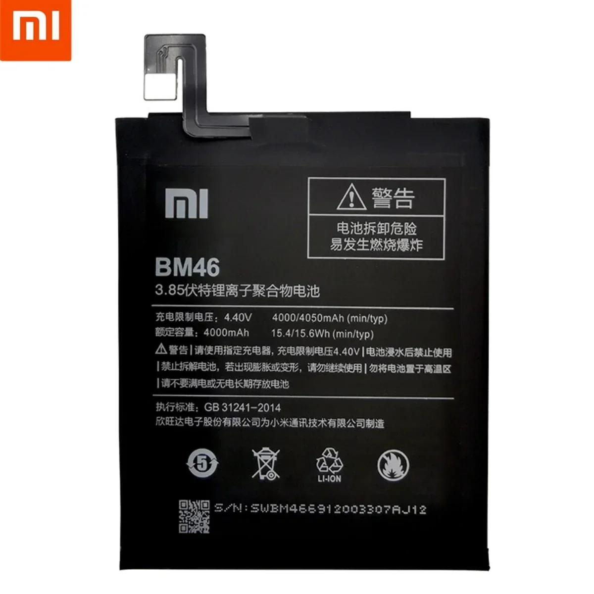 Xiao Mi Original BM46 Battery Full 4050mAh For Xiaomi Redmi Note 3 Note3 Pro Batteria Replacement Phone Batteries Free Tools