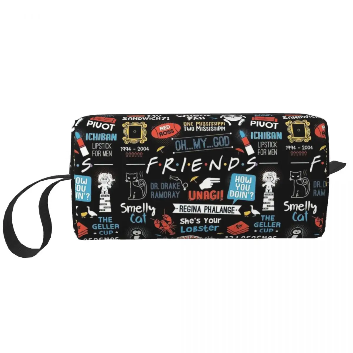 

Friends TV Show Series Makeup Bag Pouch Zipper Cartoon Central Perk Cosmetic Bag Travel Toiletry Bag Organizer Storage Bag Women