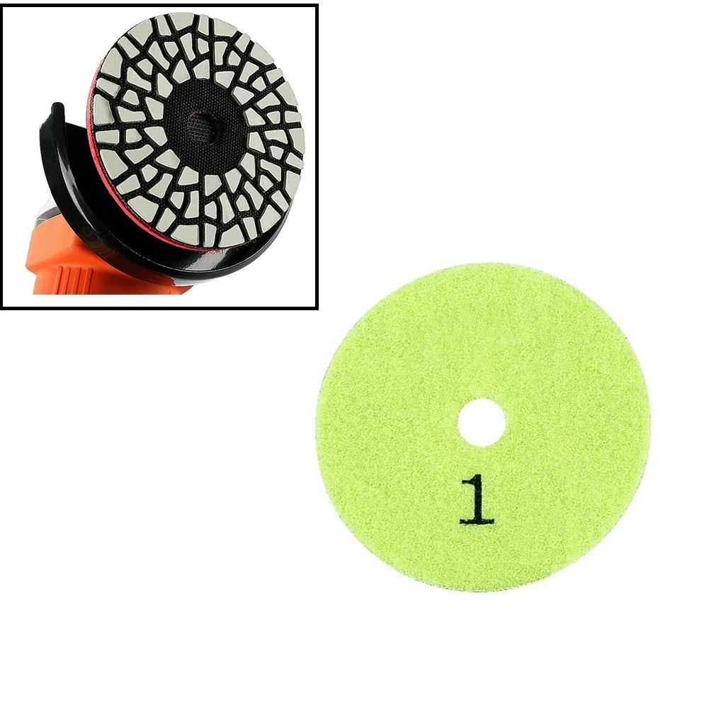 

Accessories Polishing Pads Grinding Discs Quartz Sanding Stone Terrazzo 100mm 4 Inch 4 Steps Concrete Diamond Dry
