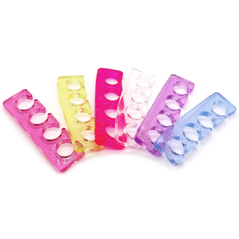 2pcs (1pair)Soft Silicone Finger Toe Separator Flexible Finger Toe Spacer Separation Straighteners Nail Pedicure Tools toe separators toe spreader finger toe separator