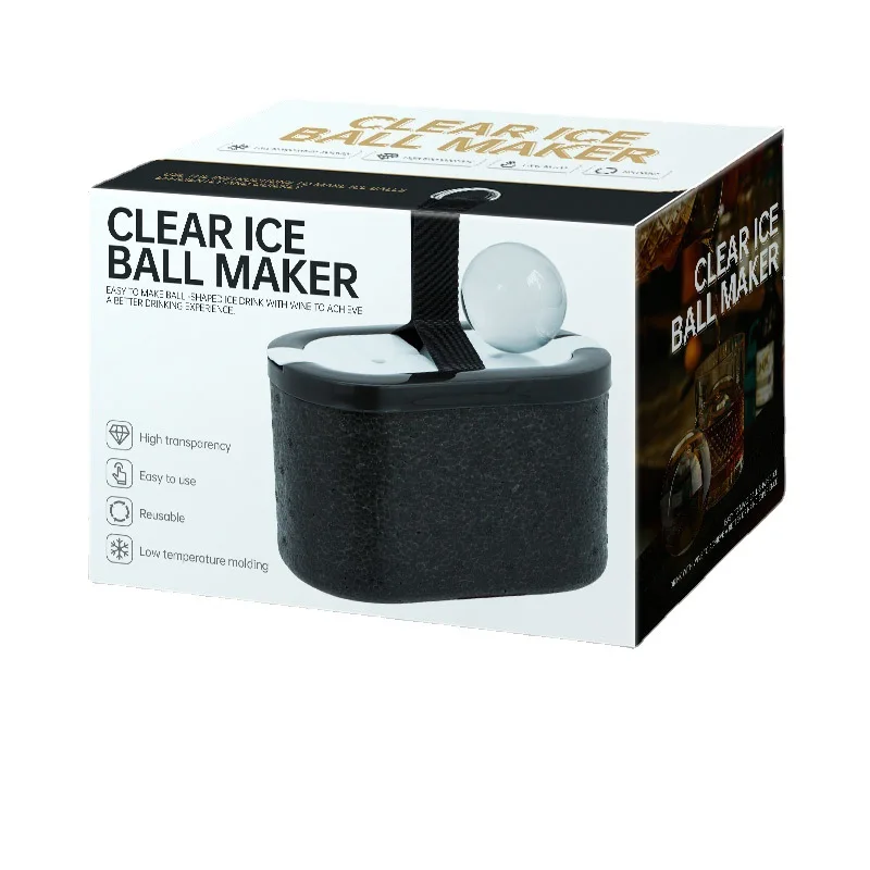 Maker Ball Sphere Box Mould Clear Large Mould Tray Ice Maker 2.4 Whiskey  Cubel Round Cube Ice Mold Silicone Ice Inch - AliExpress