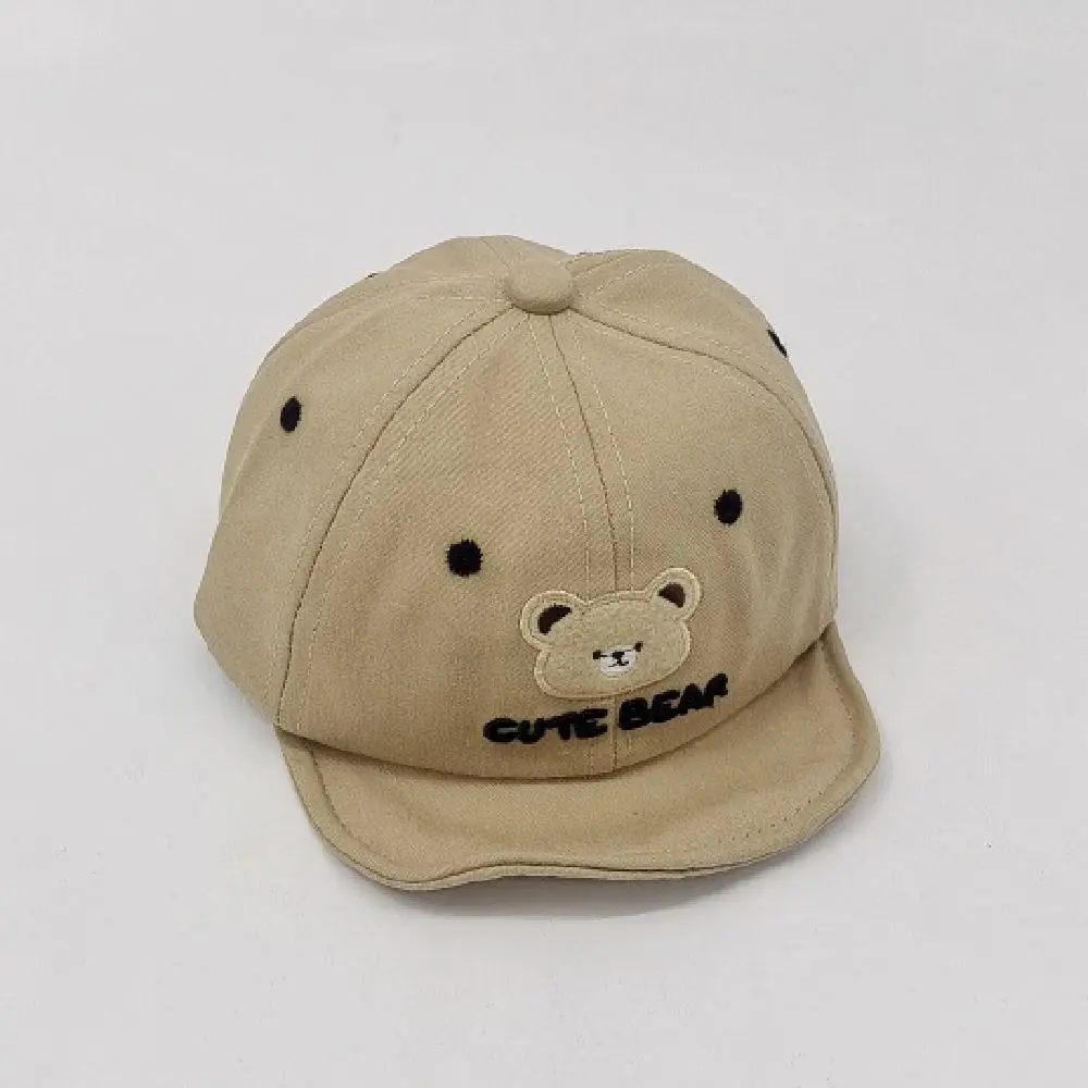 Sunshade Caps Cartoon Bear Baby Baseball Hat Breathable Adjustable Toddler Peaked Cap Comfortable INS Baby Sun Visor Hat Outdoor