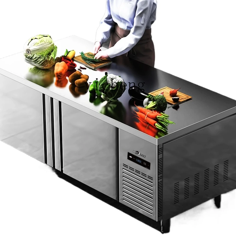 ZC 냉동 테이블 캐비닛 냉동고 산업용 냉장고, 플랫 콜드 냉동고 콘솔 
