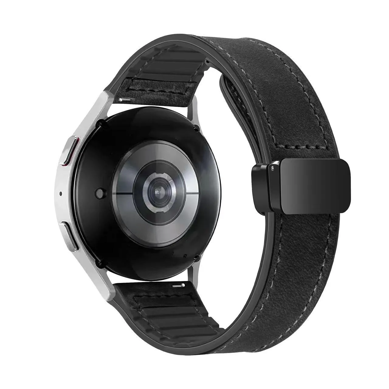 22mm Leather Silicone Magnetic Watch Strap - Versatile and Stylish Bracelet