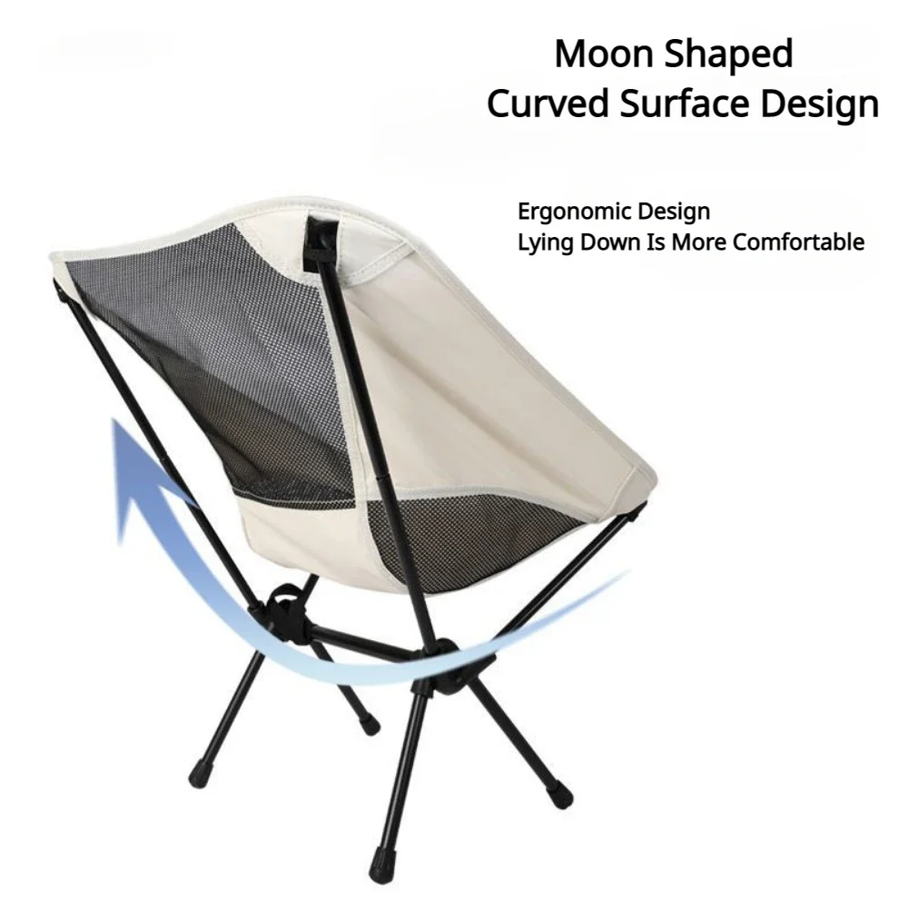 Portable Camping Moon Chair Outdoor Detachable Camping Seat Ultralight Folding Beach Fishing Chairs Practical Small Picnic Chair 5