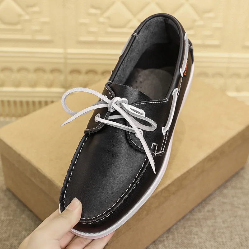Mocassins Homme En Cuir - Confortables Et Légers - Semelle Antidérapante - Pour Conduite Et Quotidien - 10