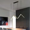 Aluminum Dining Pendant Lamp Modern Minimalist Restaurant Pendant Lamp Nordic Minimalist Line Creative Design Sense Pendant Lamp 2